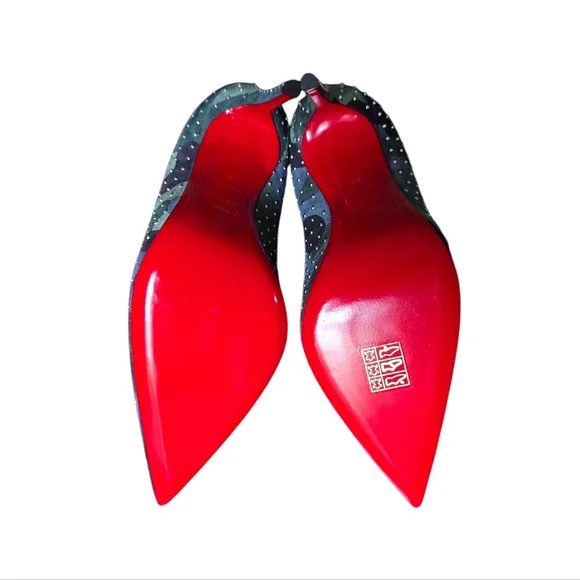!SOLD! Christian Louboutin Kate Plume 100 Camo Studded Suede Pumps 36 - Picture 14 of 16